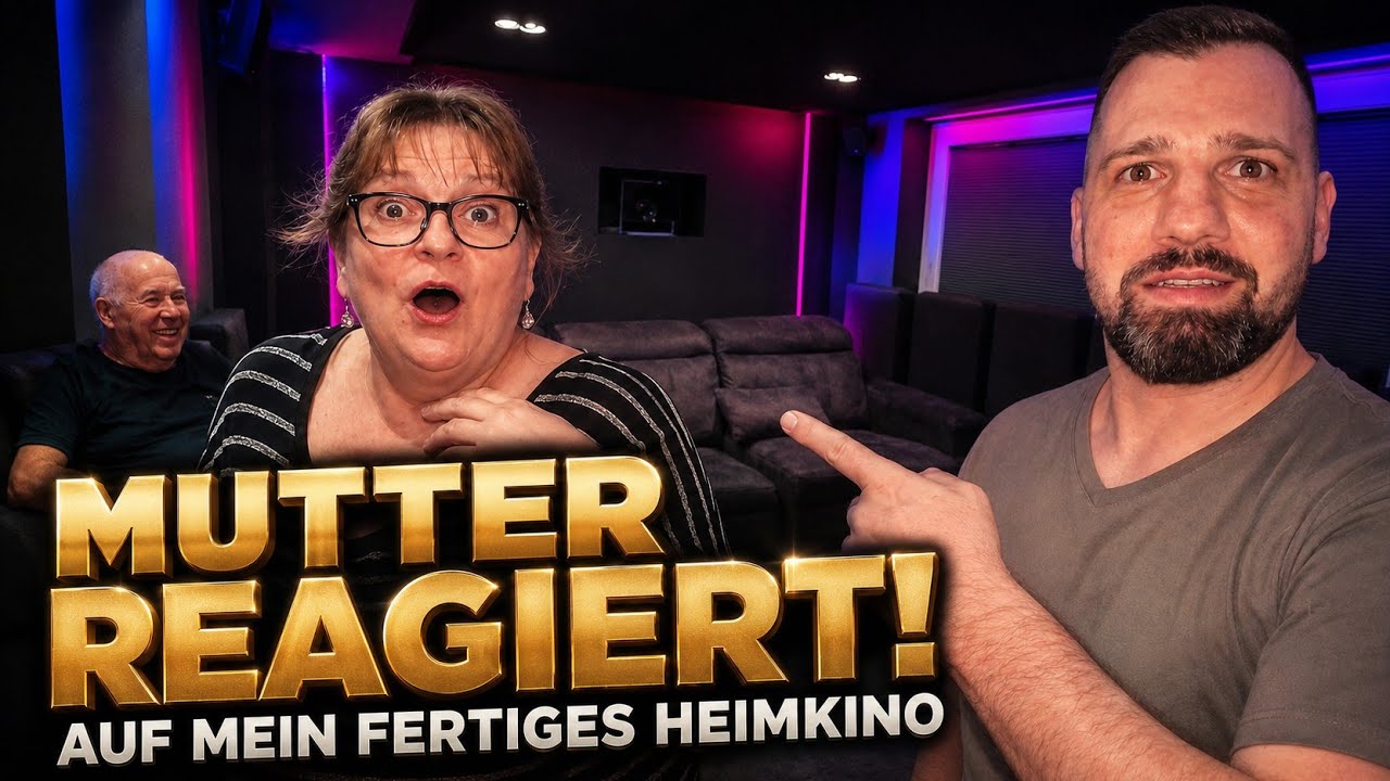 Vorschaubild: Meine Mutter sieht mein fertiges HEIMKINO zum ersten Mal 😱 Ihre Reaktion!