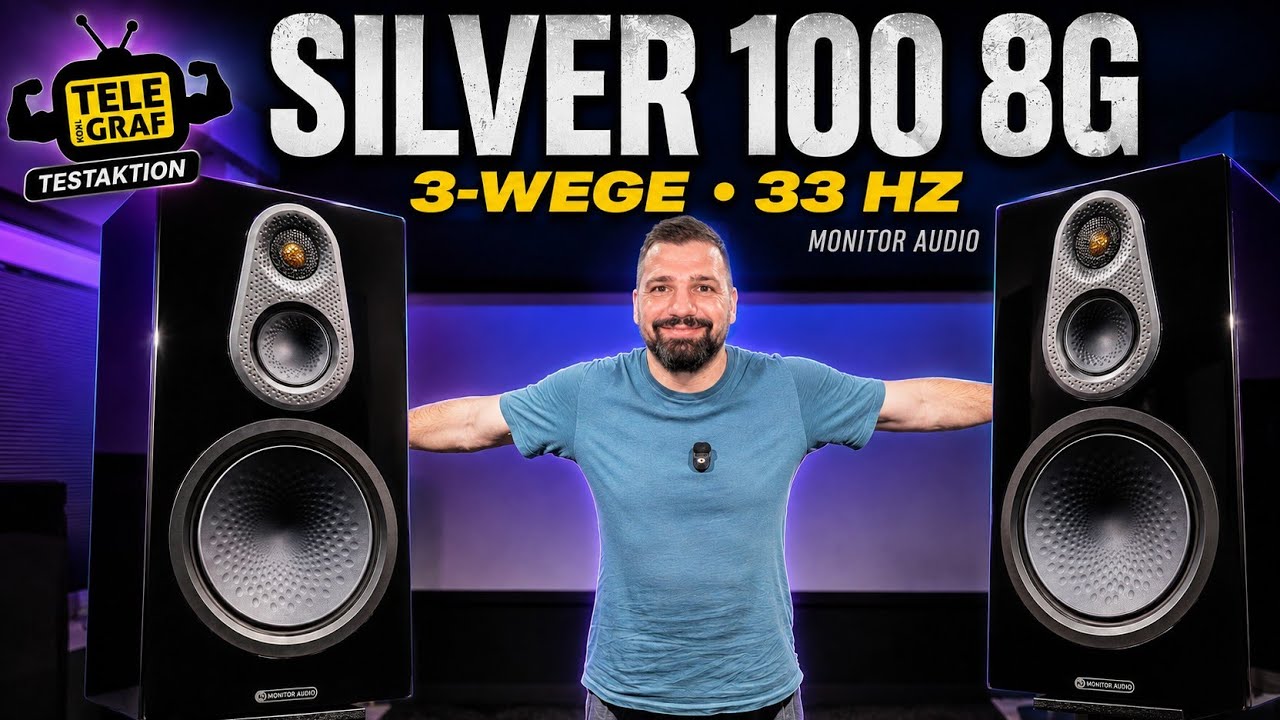 Vorschaubild: Monitor Audio Silver 100 8G im Test 🔥 3-Wege, 33 Hz & 8-Zoll-Bass!